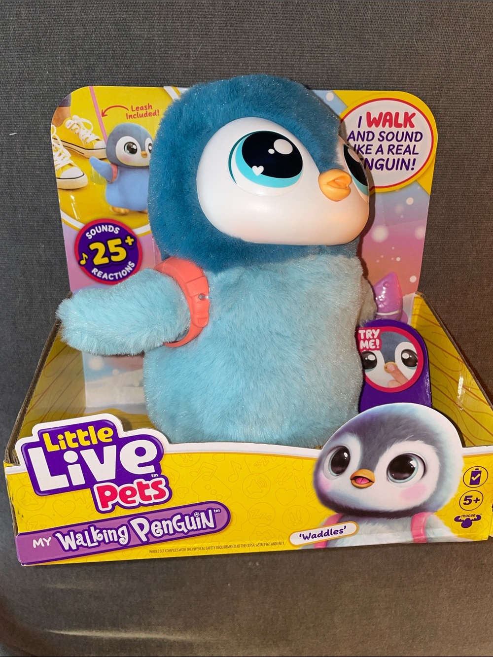 Little Live Pets My Walking Penguin - Blue Plush Interactive Toy